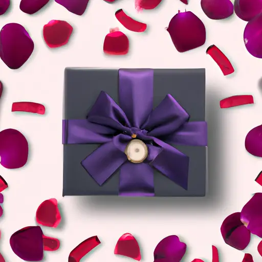 An image showcasing a neatly wrapped gift box, adorned with a satin ribbon and a personalized engraved watch inside