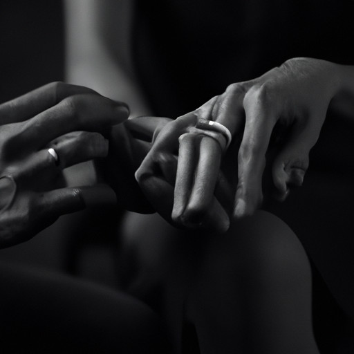 the raw vulnerability of an accidental affair through an evocative image: a trembling hand, adorned with a wedding ring, hesitantly reaching for another, their fingertips barely brushing, conveying a potent mix of desire and guilt