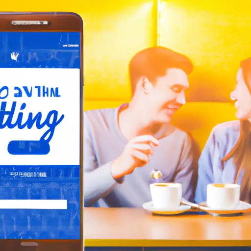 An image featuring a smartphone screen split in half, with one side displaying the Hinge dating app
