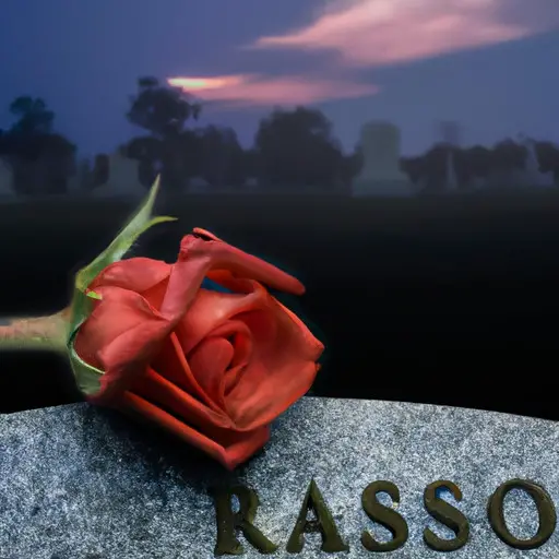 An image featuring a desolate graveyard at dusk, with a single tombstone bearing your ex's name