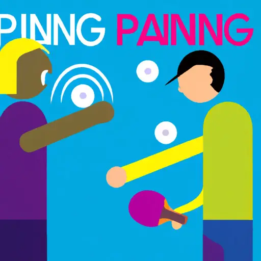 An image showcasing two individuals engaged in a lively game of ping pong, their eyes locked in determination, as colorful balls bounce back and forth, symbolizing the energetic and playful nature of Bounce Dating