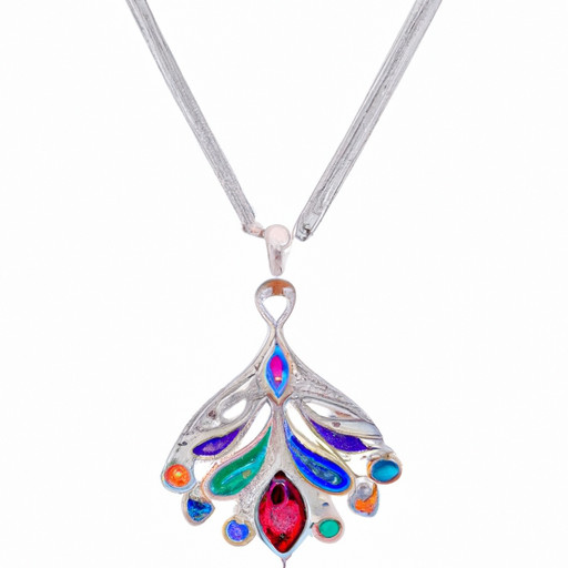 An image showcasing an elegant, handcrafted necklace adorned with intricate silver filigree, delicate gemstones reflecting a vibrant spectrum of colors, and a dainty clasp, symbolizing the perfect gift of love