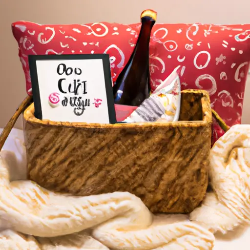 An image showcasing a cozy movie night date night basket