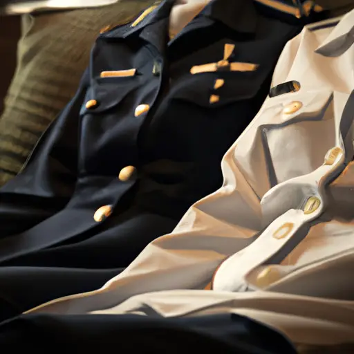 An image showcasing a couple, the officer's uniform neatly hung nearby, as they relax on a cozy couch