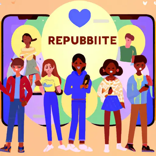 An image that depicts a diverse group of teenagers using dating apps on their smartphones, with a focus on showcasing responsible and safe usage