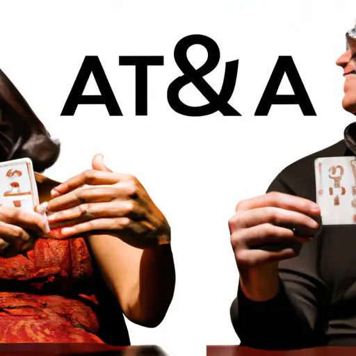 An image showcasing a woman confidently seated at a table, holding a deck of Q&A cards, while a man sits across, engaged in deep conversation