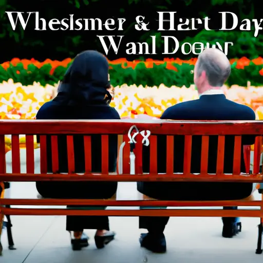  Create an image showcasing a couple, both widowed, sitting side by side on a park bench, holding hands and exchanging warm smiles, symbolizing the profound connection and understanding that dating sites for widows and widowers offer