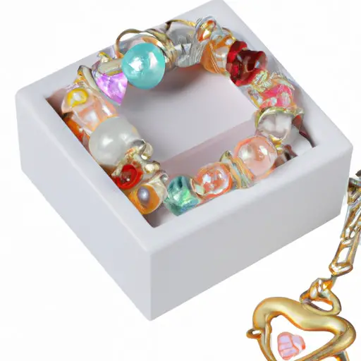 An image featuring a stunning Disney-themed charm bracelet adorned with intricately crafted Cinderella's glass slipper, Belle's enchanted rose, and Ariel's shimmering seashell, nestled in an elegant gift box, ready to enchant your girlfriend