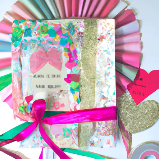 An image showcasing a beautifully crafted handmade romantic card, adorned with delicate paper cutouts of hearts and flowers, embellished with shimmering sequins and ribbons, to inspire and guide readers in their DIY girlfriend gift endeavors