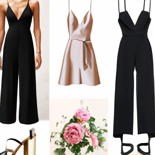 An image showcasing three elegant outfit ideas for an anniversary dinner