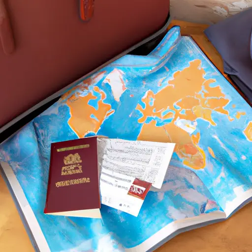 An image that showcases a passport lying open on a wooden table, surrounded by a crumpled map, travel brochures, and a suitcase half-packed with clothes, enticing readers to explore new destinations and escape their everyday routines