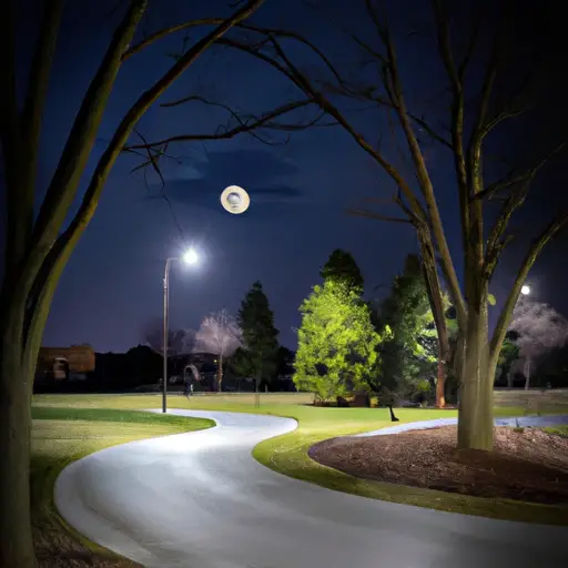 An image showcasing the allure of a nighttime walk or bike ride