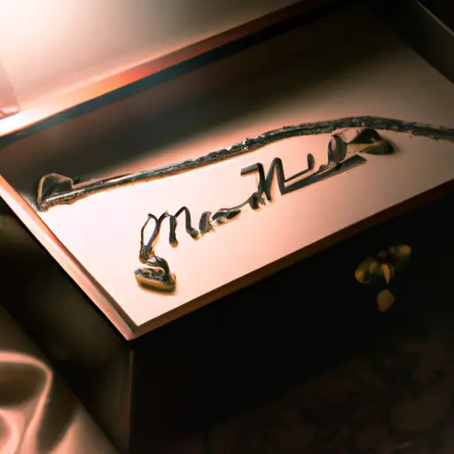 An image showcasing an elegant silver necklace, delicately engraved with the initials of a couple, nestled in a velvet box