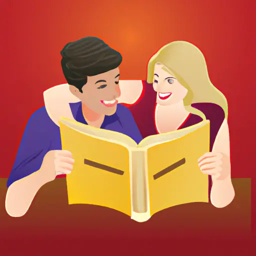 An image depicting a woman politely declining a guy's invitation by showing her engaged in a personal activity, like reading a book or practicing a hobby, while maintaining friendly eye contact and a gentle smile