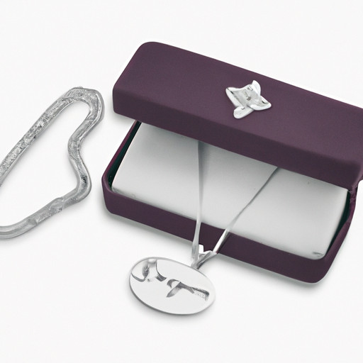 An image showcasing a delicate sterling silver necklace adorned with a dainty birthstone pendant, elegantly personalized with her initials