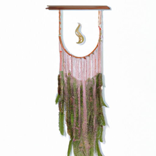 An image showcasing an intricately woven macramé wall hanging adorned with natural feathers, delicate beads, and lush greenery, adding an elegant touch to any living space