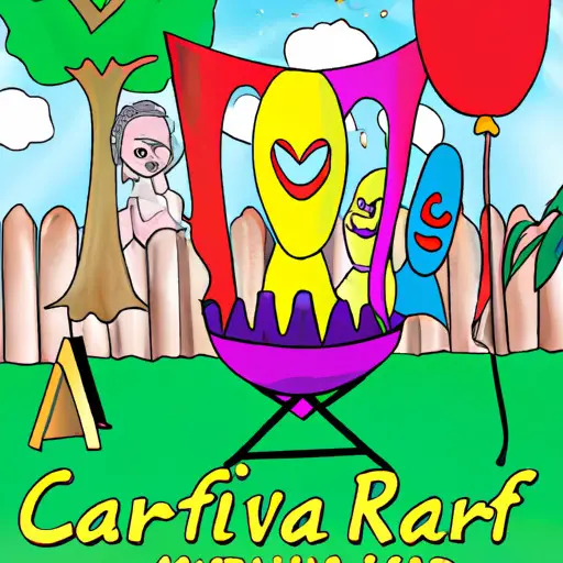 An image of a backyard carnival: colorful balloons, a festive banner, a piñata ready to burst, kids playing ring toss, face painting, and a lively game of musical chairs