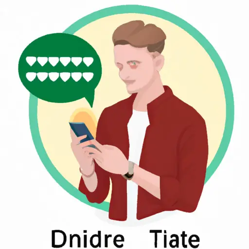 An image depicting a male Tinder user engaged in messaging and date planning