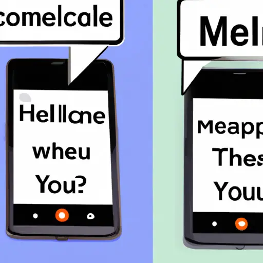 An image that depicts a smartphone screen displaying a sequence of text bubbles