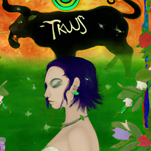 An image showcasing a Taurus woman's personality traits