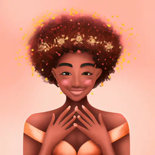 An image showcasing a radiant Taurus woman, adorned with a delicate flower crown and shimmering with confidence