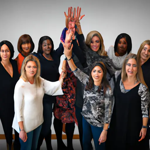 An image showcasing a diverse group of individuals standing together, offering support and solidarity to a person going through a divorce with a narcissist