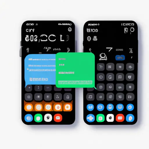 An image depicting an iPhone screen split in two, with one side showing a hidden app icon disguised as a calculator, while the other side displays a messaging app filled with numerous unread messages