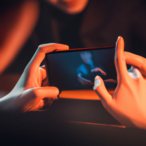 An image capturing a close-up of a woman's hands stealthily holding a smartphone, strategically positioned to capture her boyfriend's Instagram feed