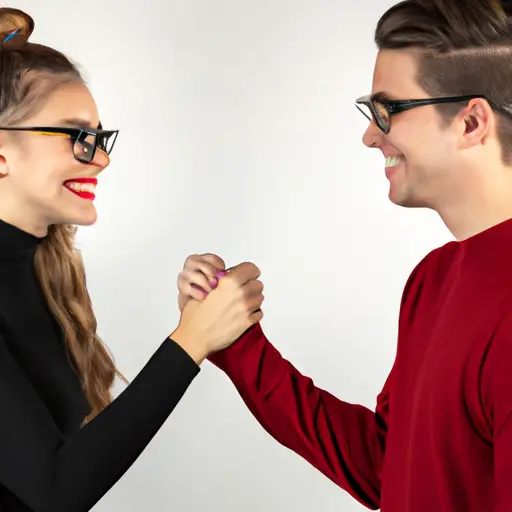 An image showcasing a youthful couple holding hands, their interlaced fingers symbolizing unity