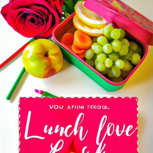 An image featuring a colorful lunchbox opened to reveal a handwritten note with a heartwarming quote