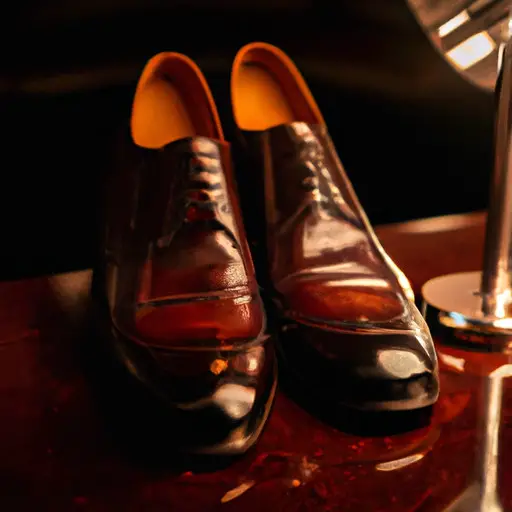 An image showcasing a dapper gentleman's fancy dinner outfit, focusing on the selection of exquisite footwear