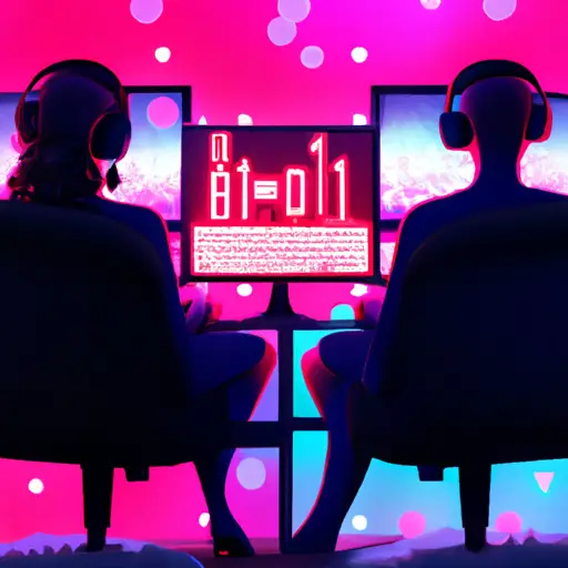 An image showcasing a gamer couple bonding over a virtual adventure, their avatars working in perfect synchronization, symbolizing the unique connection and shared interests found on a gamer dating site