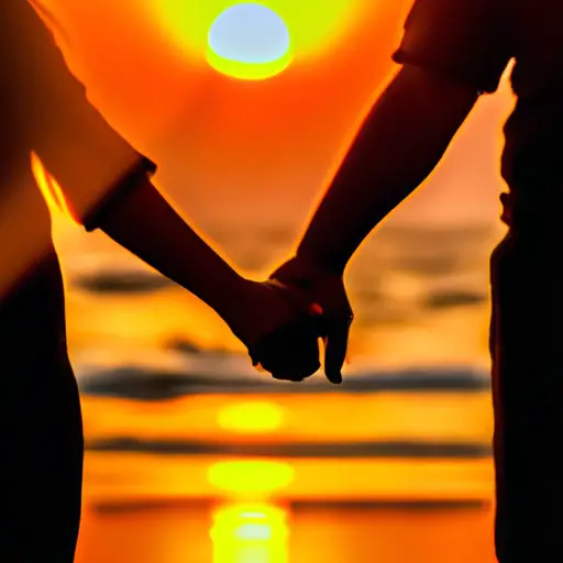 An image capturing the essence of unwavering devotion – a couple standing on a serene beach at sunset, their silhouettes intertwined, hands clasped tightly, symbolizing the profound appreciation for the boundless, unconditional love shared between them