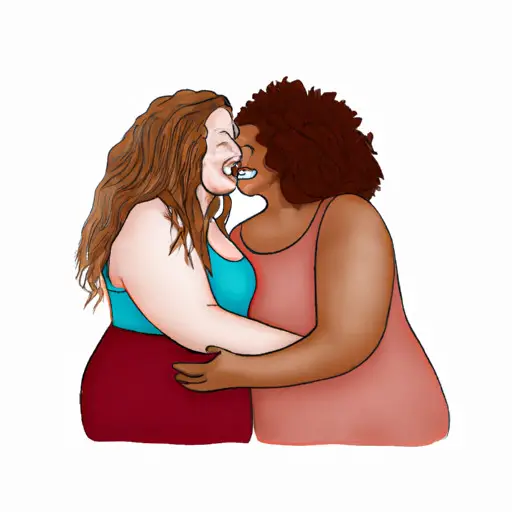 An image capturing the essence of body positivity, featuring a plus-size couple radiating confidence and happiness