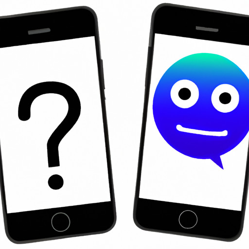 An image of two smartphones, one showcasing a series of intriguing emojis while the other displays a vibrant array of question marks, symbolizing the engaging and thought-provoking questions to ask during a text conversation