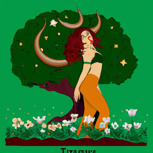 An image showcasing the unique characteristics of a Taurus woman in the Sagittarius Man Taurus Woman Compatibility