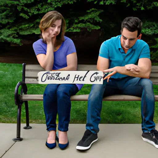 An image featuring two individuals sitting on a park bench, their faces flushed with anticipation, as one nervously clutches a crumpled note, contemplating whether to hand it over to their crush