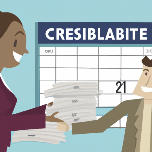 An image depicting a smiling manager handing over a stack of papers to an employee, with a calendar showing upcoming deadlines in the background, symbolizing increased responsibilities as a sign of their manager's trust and appreciation