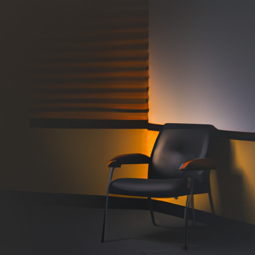 An image capturing the isolation of an empty chair outside a closed meeting room, illuminated by fading light, symbolizing the unnoticed exclusion from important meetings, revealing subtle signs your boss doesn't like you