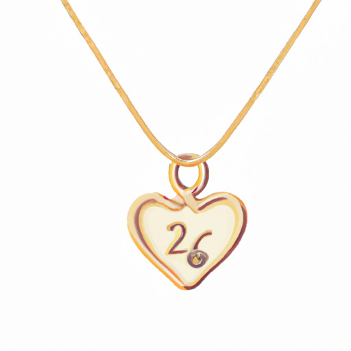 An image featuring a gleaming gold pendant adorned with delicate engravings, showcasing the initials of the couple, dangling from a dainty silver chain