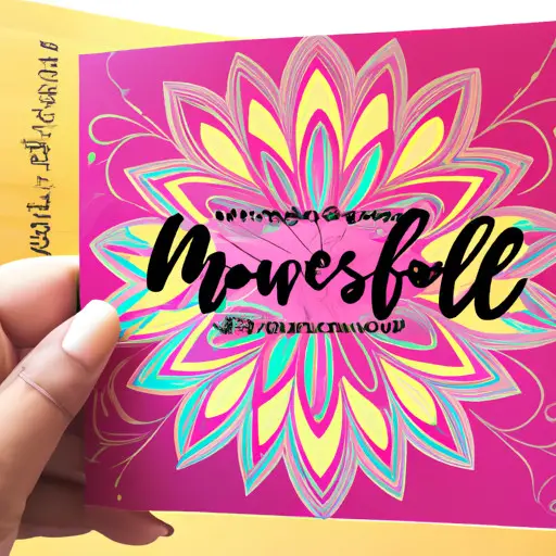 An image featuring a hand holding a beautifully decorated card with vibrant colors and intricate designs