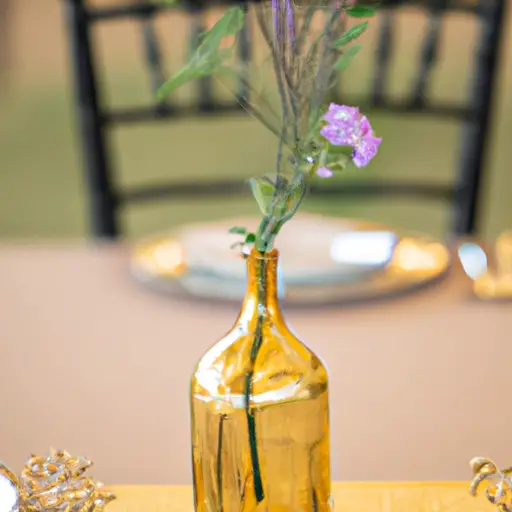 An image showcasing two distinct wedding themes converging seamlessly: one side adorned with rustic elements like burlap and wildflowers, while the other exudes urban chic with sleek lines, modern décor, and metallic accents