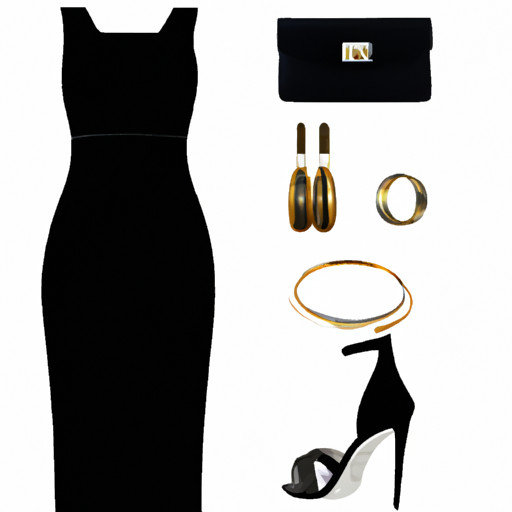 An image showcasing a stylish dinner date outfit with a focus on accessorizing
