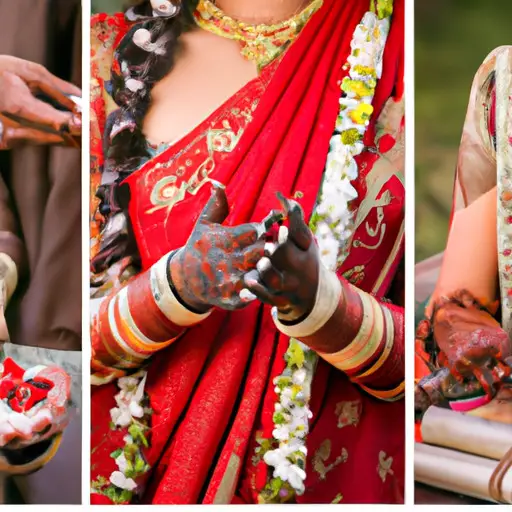 An image depicting diverse regional wedding traditions in India