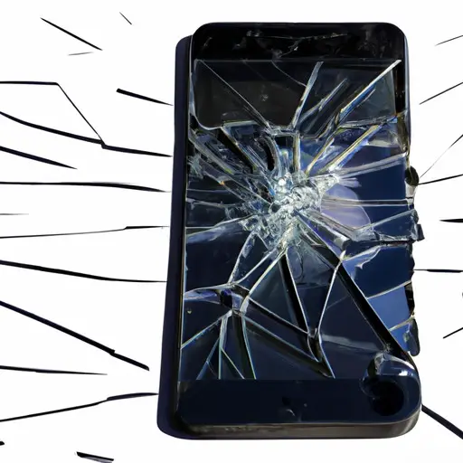 An image of a shattered smartphone screen, with fragmented pieces scattered around, symbolizing the emotional impact of an unexpected social media delete