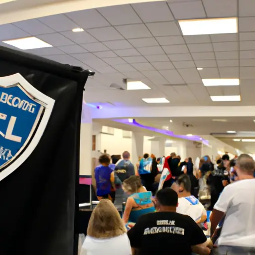 An image that captures the essence of attending law enforcement events and community outreach programs, showcasing a diverse group of people engaging with single police officers amidst a backdrop of informative booths and interactive activities