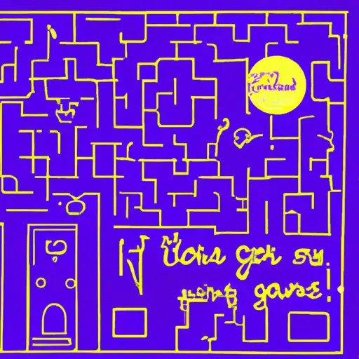 An image depicting a maze with intricate patterns of intertwined paths and hidden doors