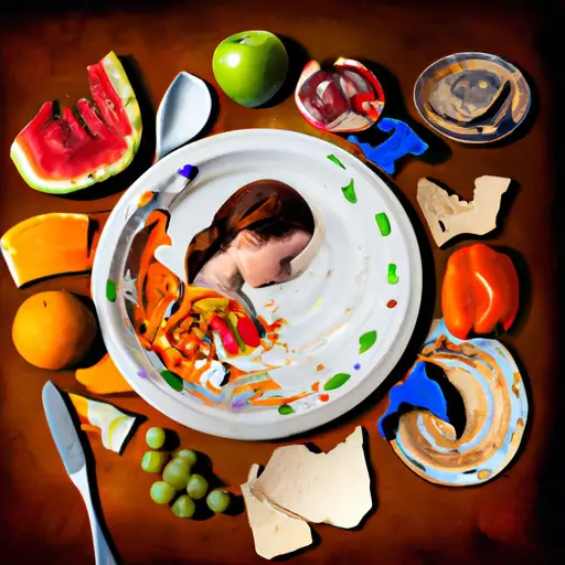 An image of a person sitting at a dining table with a broken plate and scattered food, conveying their feelings of emptiness and loss