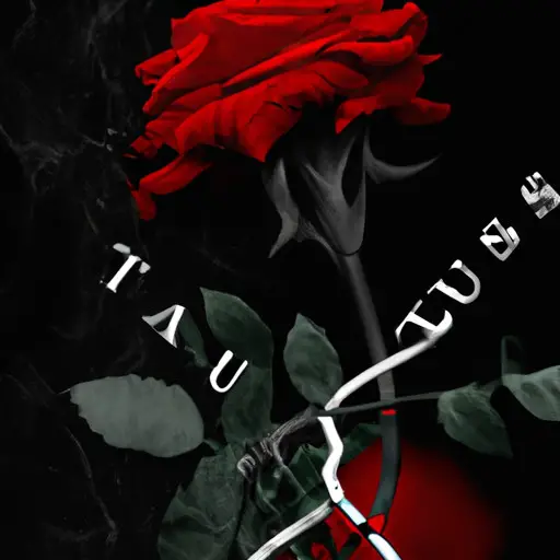 An image showcasing a vibrant, red rose entangled in a thorny vine, symbolizing the misunderstood reputation of Taurus