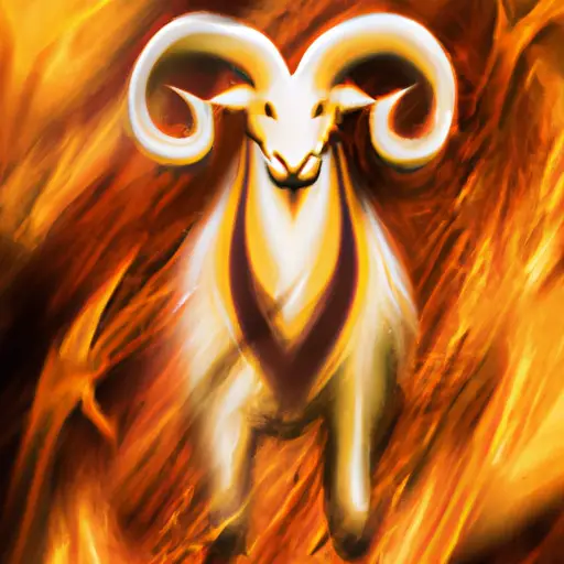 An image showcasing Aries as the fiery leader of the zodiac signs